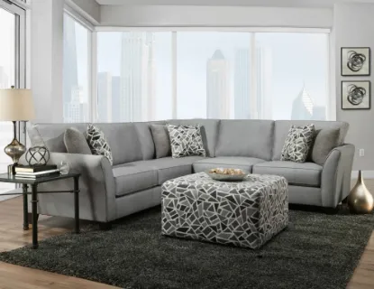 Maddona Silver Sectional Sofa