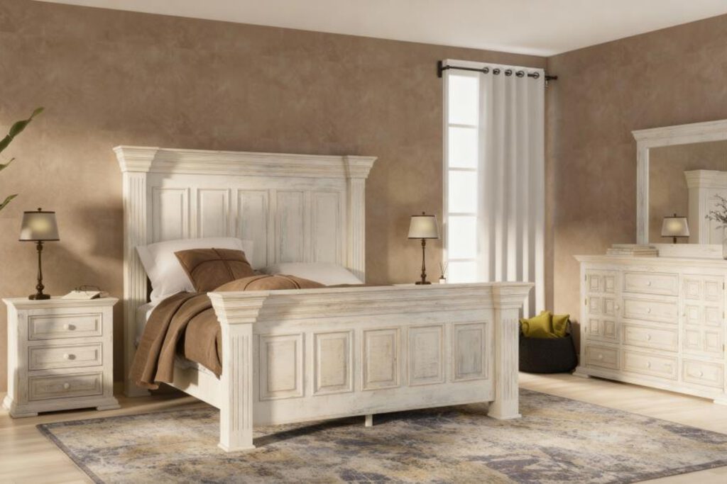 Terra White King Bed