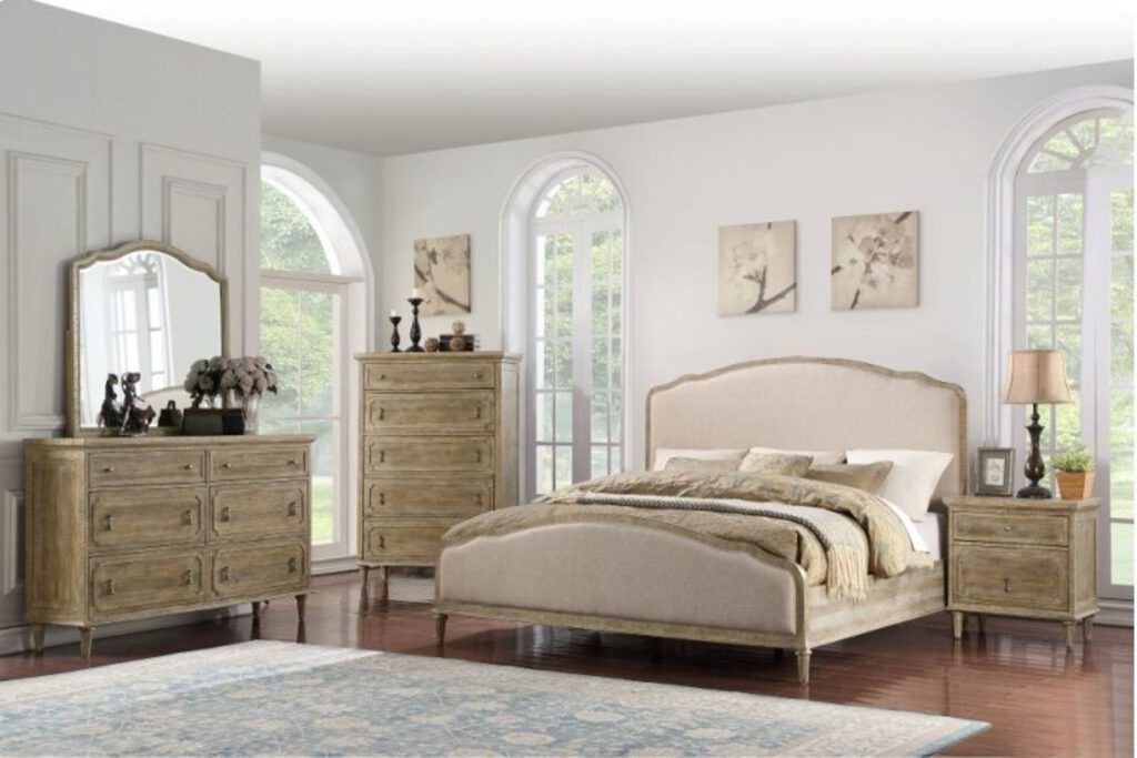 A bedroom furnished with pieces built in Corinth, Mississippi